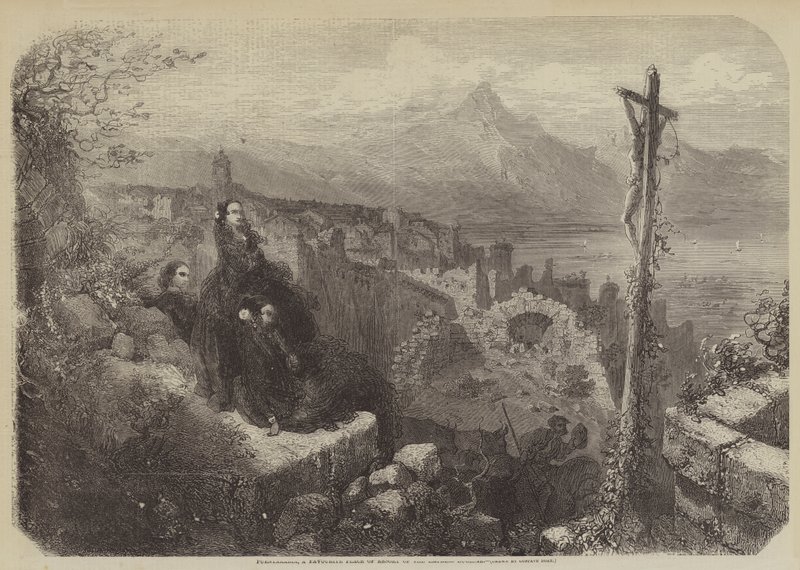 Fuentarabia, keisarinna Eugenien suosikkilomakohde tekijältä Gustave after Dore