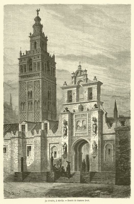 La Giralda, Sevilla tekijältä Gustave after Dore
