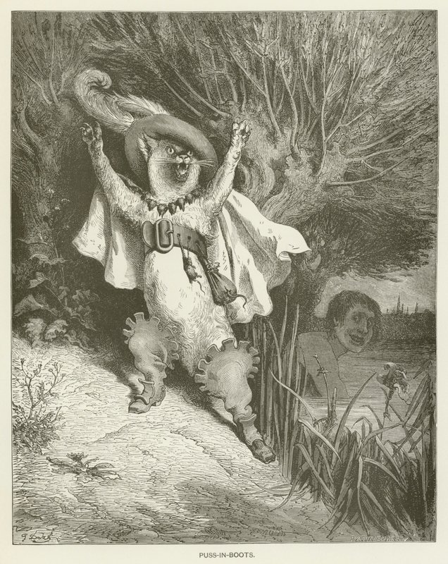 Saapasjalkakissa tekijältä Gustave after Dore
