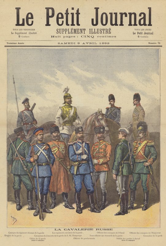 Venäjän armeijan ratsuväki tekijältä after Henri Meyer