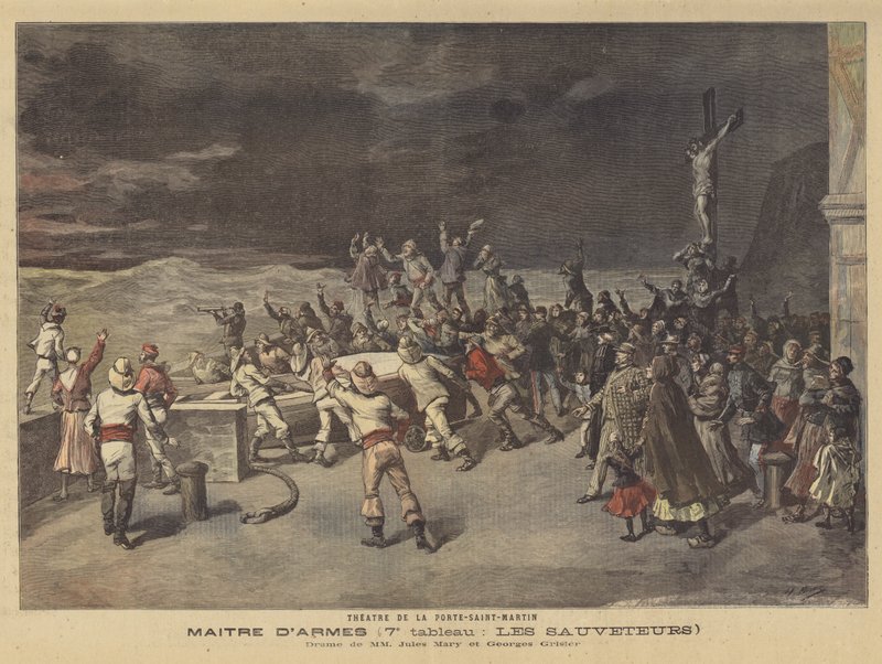 Kohtaus Le Maitre dArmesista tekijältä after Henri Meyer