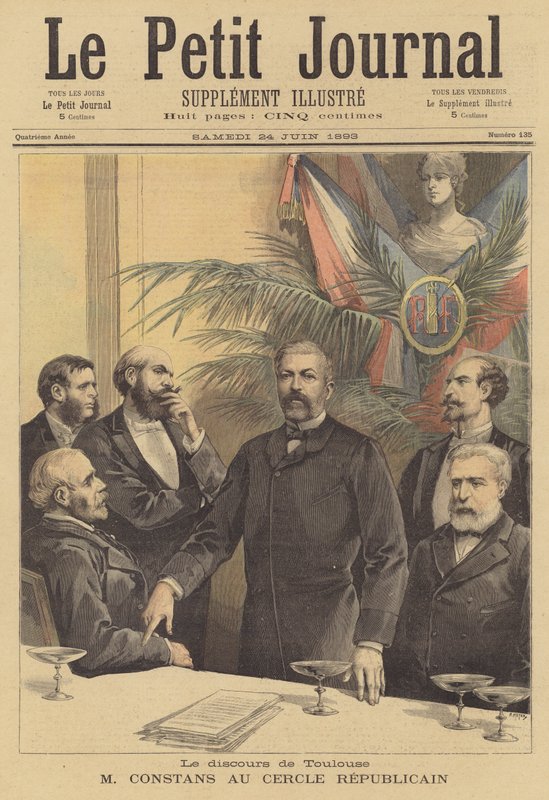 Jean Antoine Ernest Constansin puhe Cercle Republicainille Toulousessa tekijältä after Henri Meyer