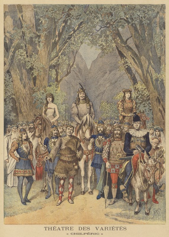 Koominen ooppera Chilperic Theater des Varietesissa tekijältä after Henri Meyer