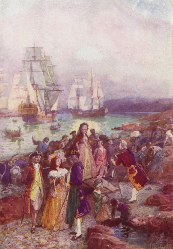 Lojalistien maihinnousu, 1783 tekijältä after Henry Sandham