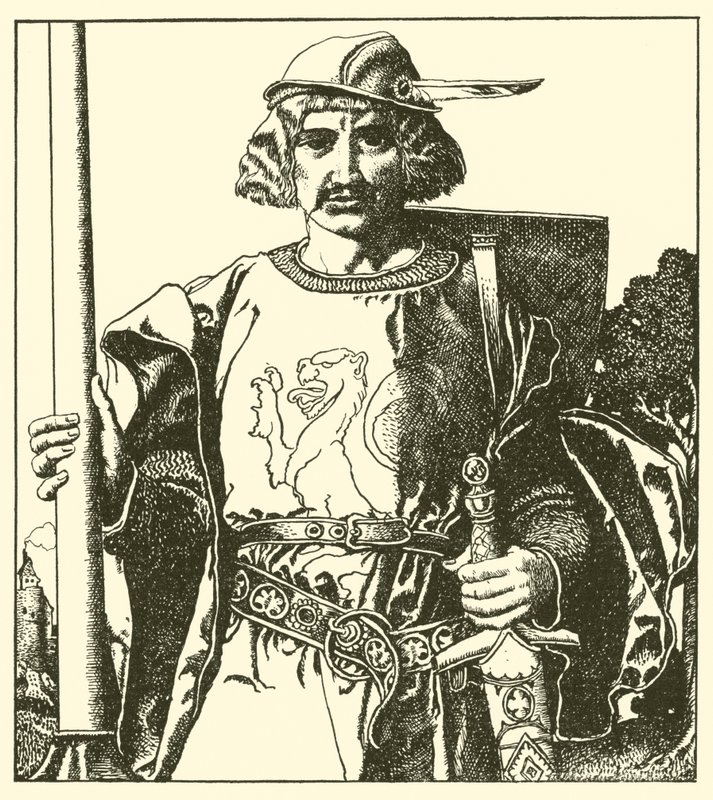 Sir Lionel Britanniasta tekijältä after Howard Pyle