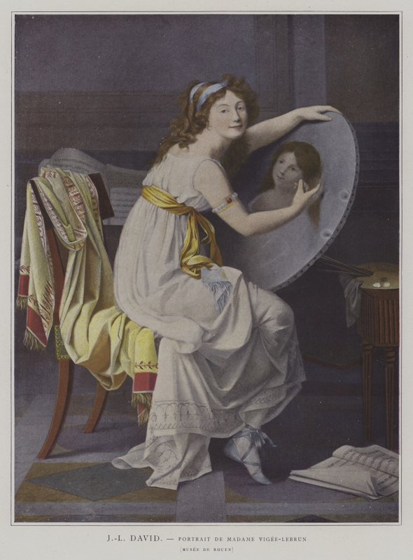 Madame Vigee-Lebrunin muotokuva tekijältä after Jacques Louis David