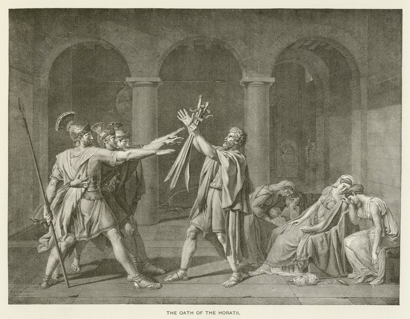 Horattien vala tekijältä after Jacques Louis David
