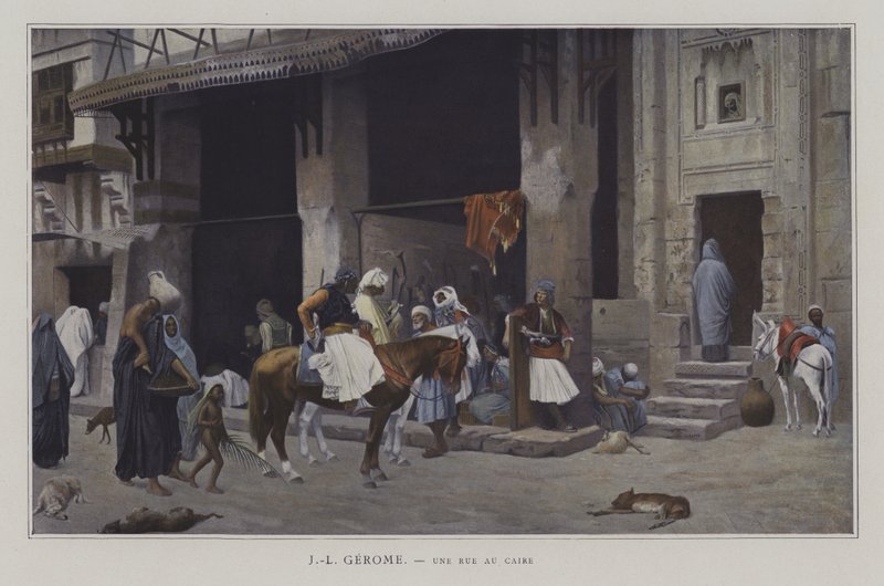 Katu Kairossa tekijältä after Jean Leon Gerome