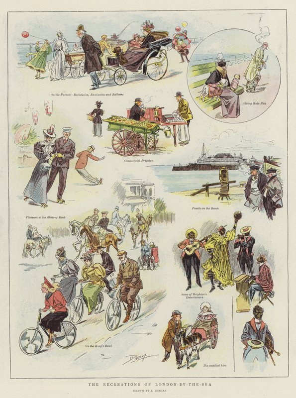 The Recreations of London-by-the-Sea (chromolitho) tekijältä after John Duncan