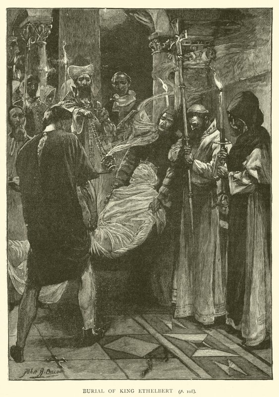 Kuningas Ethelbertin hautaaminen tekijältä after John Henry Frederick Bacon