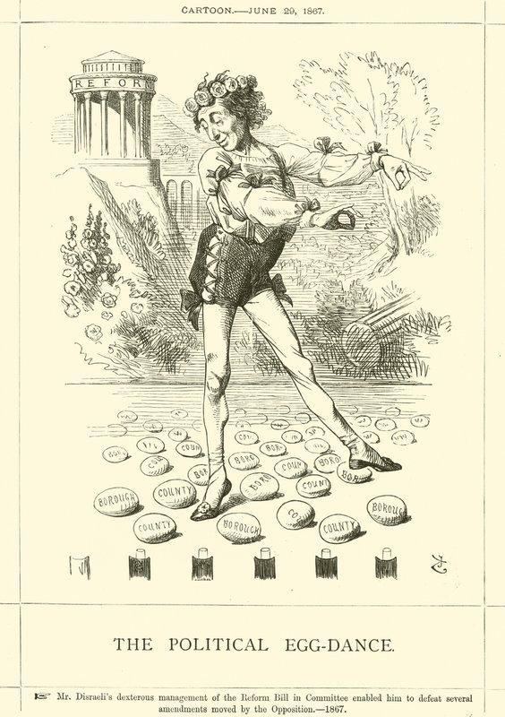 Poliittinen munatanssi tekijältä after John Tenniel