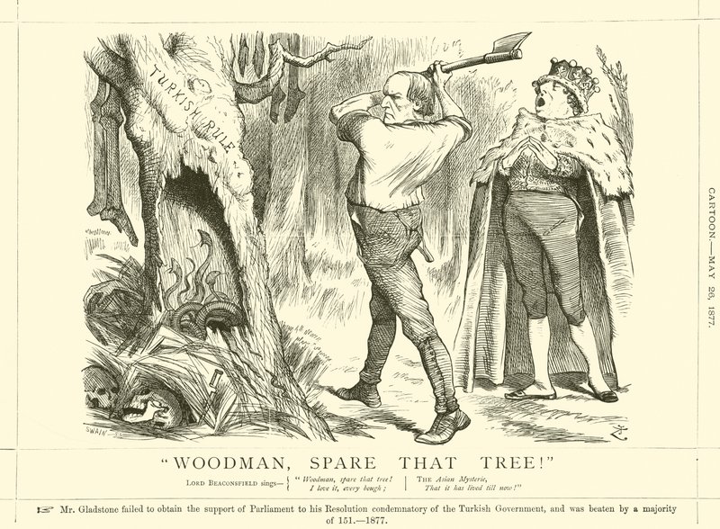 Woodman, säästä se puu! tekijältä after John Tenniel