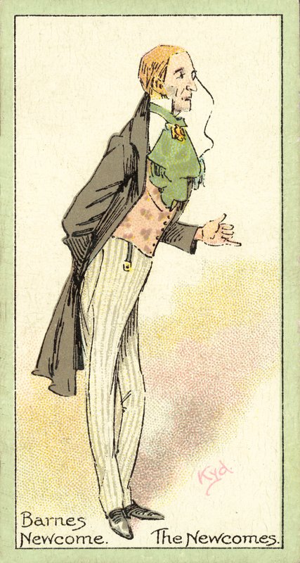 Barnes Newcome, Newcomes (chromolitho) tekijältä after Joseph Clayton Clarke