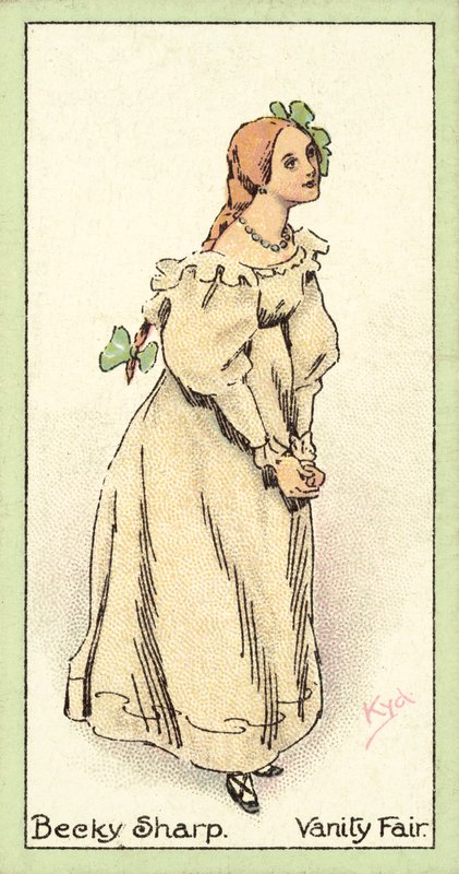 Becky Sharp, Vanity Fair (chromolitho) tekijältä after Joseph Clayton Clarke