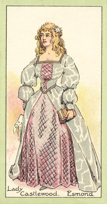 Lady Castlewood, Esmond (chromolitho) tekijältä after Joseph Clayton Clarke