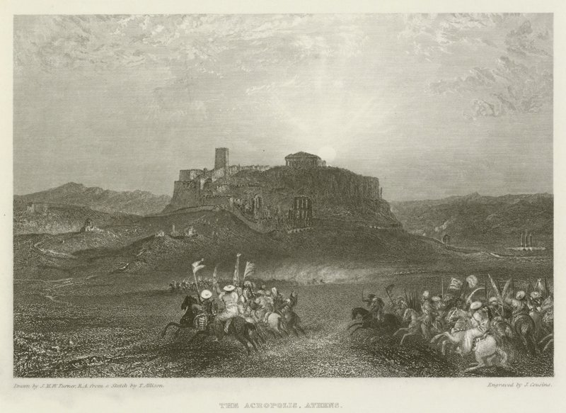Akropolis, Ateena tekijältä after Joseph Mallord William Turner
