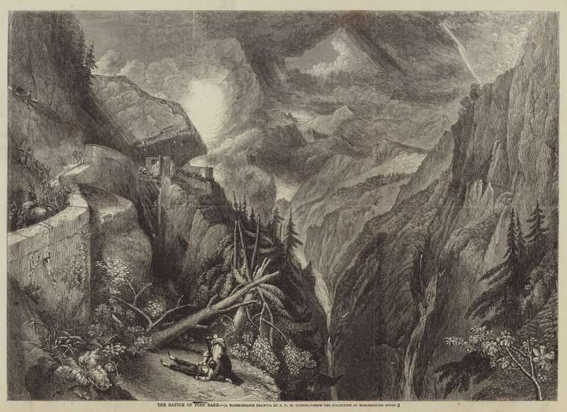 Fort Bardin taistelu tekijältä after Joseph Mallord William Turner