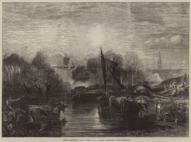 Näkymä Abingdoniin tekijältä after Joseph Mallord William Turner