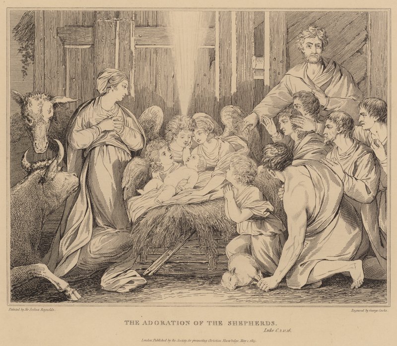 Paimenten palvonta, Luke tekijältä after Joshua Reynolds