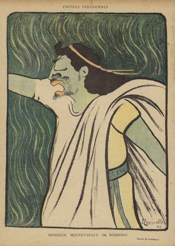 Mounet-Sully, kuvitus Le Rirelle tekijältä after Leonetto Cappiello