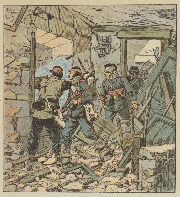 Varizen raunioissa oleva hälytys 74. matkapuhelimista tekijältä after Louis Charles Bombled