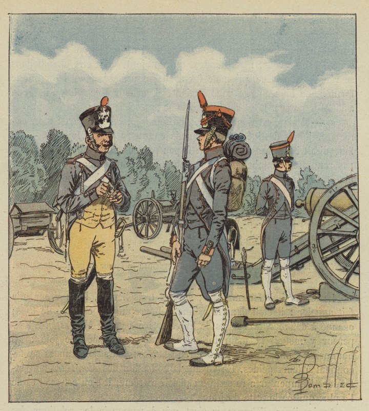 Illallisen jälkeen keisari puhui tykistöstä tekijältä after Louis Charles Bombled