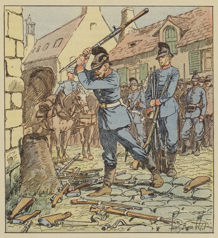 Aydesin esikaupunkialueella baijerilainen aliupseeri murtaa väylät tekijältä after Louis Charles Bombled