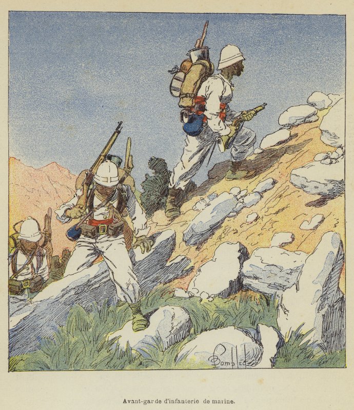 Merijalkaväen etujoukko tekijältä after Louis Charles Bombled