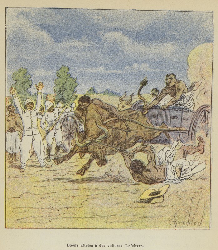 Härät kiinnittyivät Lefebvren autoihin tekijältä after Louis Charles Bombled