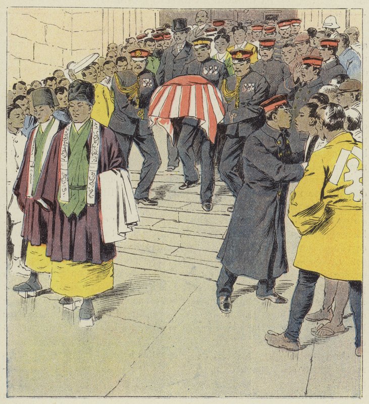 Uskonnollinen sotilasseremonia Tokiossa tekijältä after Louis Charles Bombled