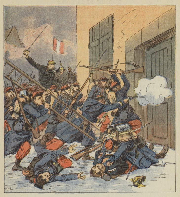 Combat de Droue, kenraali Gougeard valittu jalkaväkikolonniin tekijältä after Louis Charles Bombled