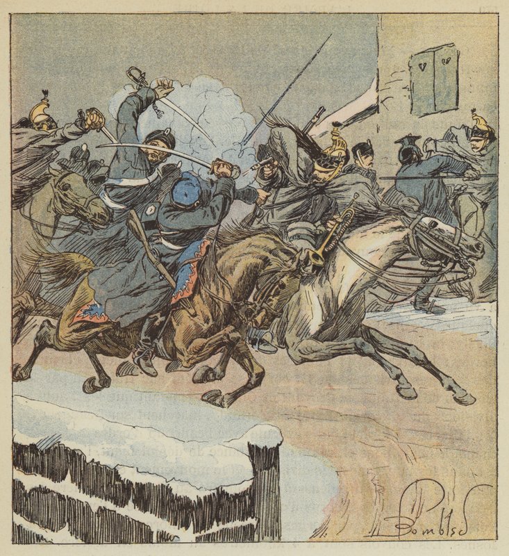 Nouans-le-Fuzelierin taistelussa, neljärier Lajersie tappaa Posenin husaarien rykmentin majurin tekijältä after Louis Charles Bombled