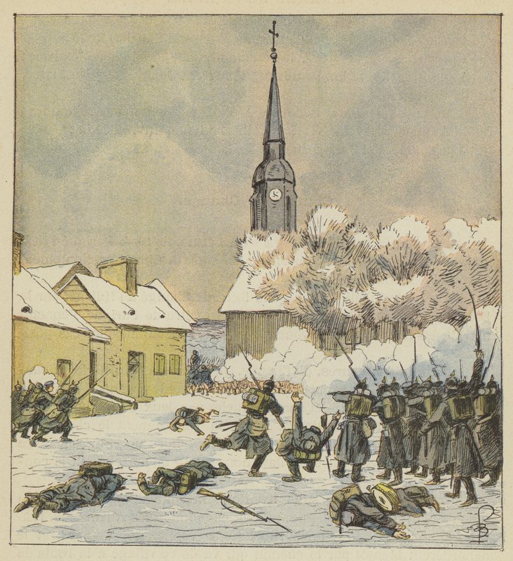 62. ja 37. marssien taistelu Changen kylässä tekijältä after Louis Charles Bombled