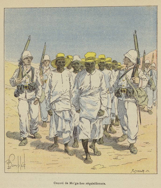 Madagaskarin saattue vaaditaan tekijältä after Louis Charles Bombled