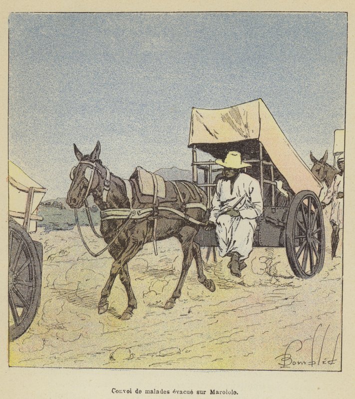 Potilassaattue evakuoitiin Marololoon tekijältä after Louis Charles Bombled