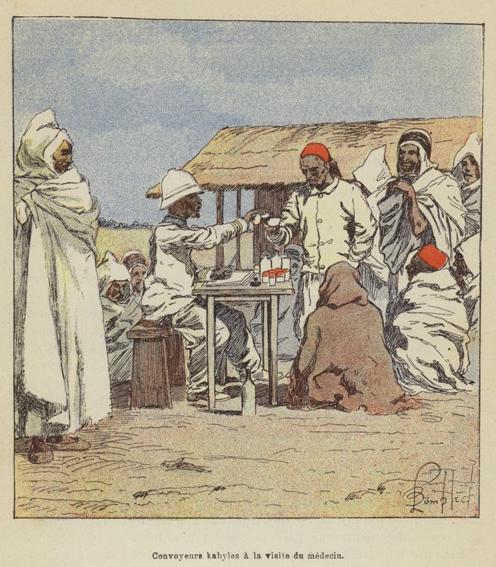 Kabyle kuljettimet lääkärin käynnille tekijältä after Louis Charles Bombled