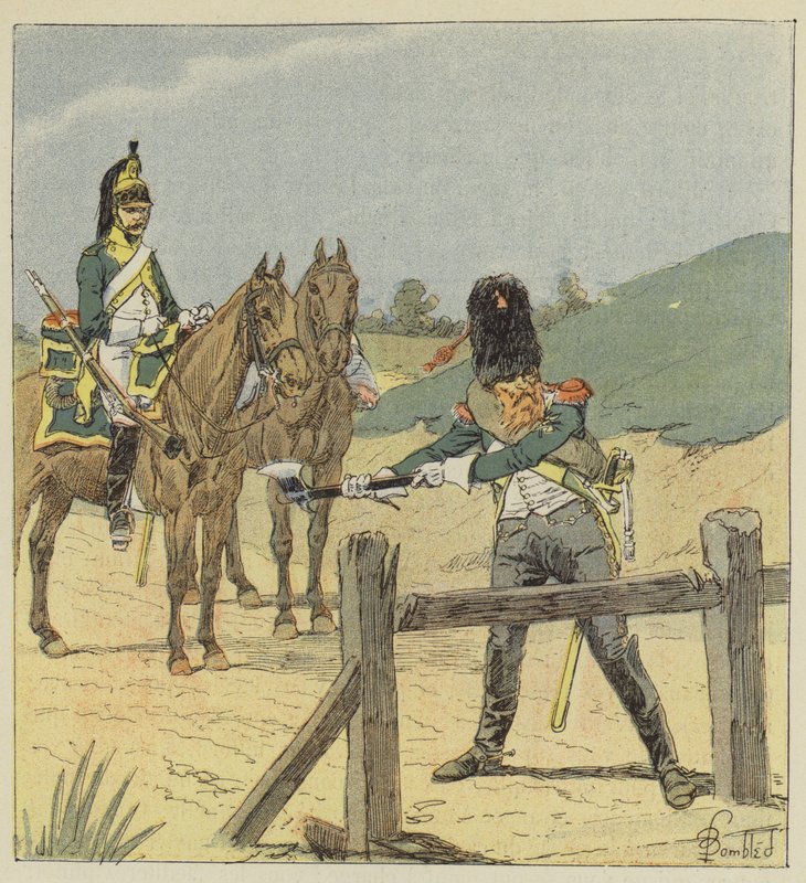 Lohikäärme ja lohikäärme sapööri tekijältä after Louis Charles Bombled