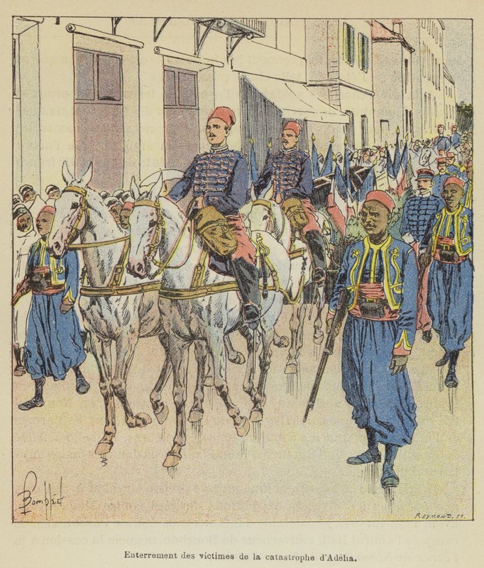 Adelian katastrofin uhrien hautaaminen tekijältä after Louis Charles Bombled