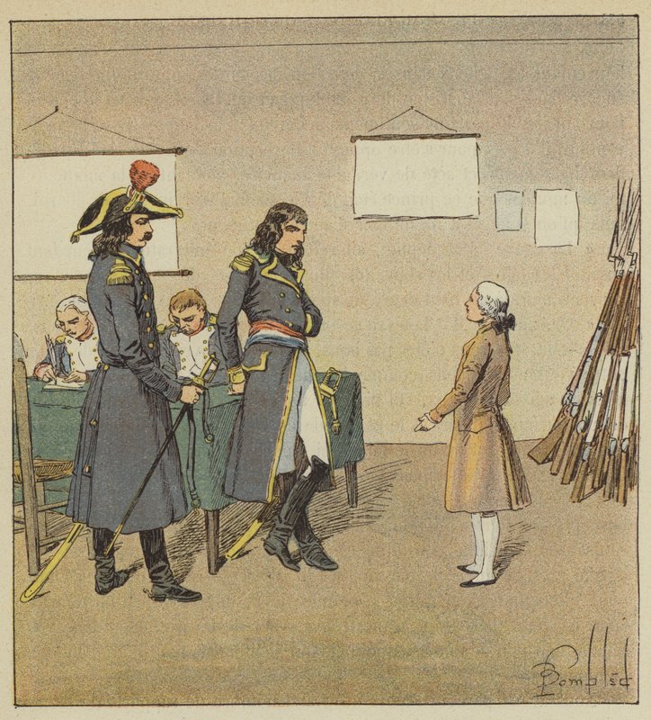 Eugene de Beauharnais saa isänsä miekan Bonapartelta tekijältä after Louis Charles Bombled