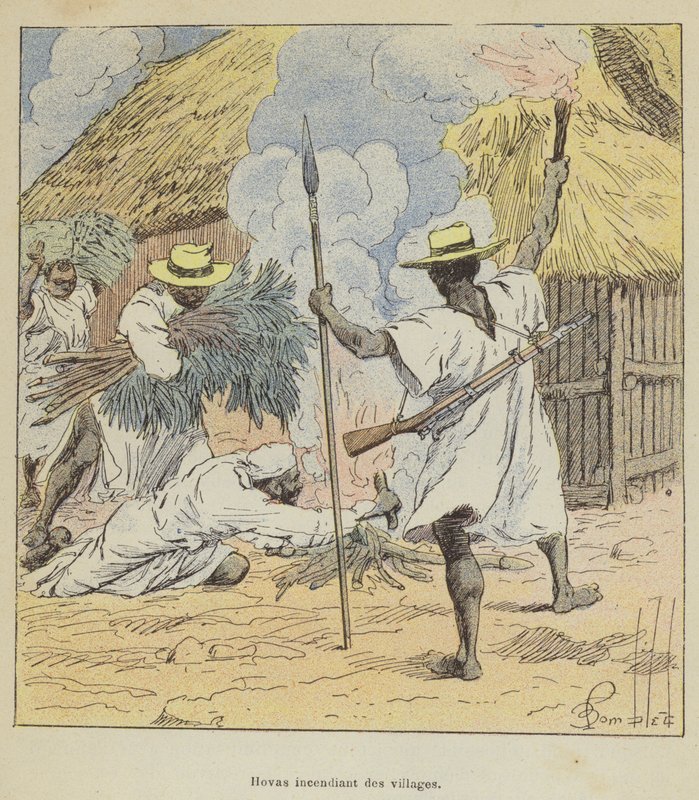 Hovas polttaa kyliä tekijältä after Louis Charles Bombled