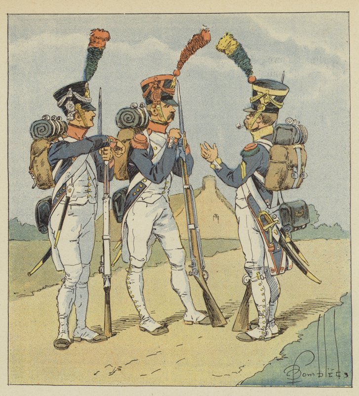 Linjajalkaväki, Fusilier, Grenadier, Voltigeur tekijältä after Louis Charles Bombled