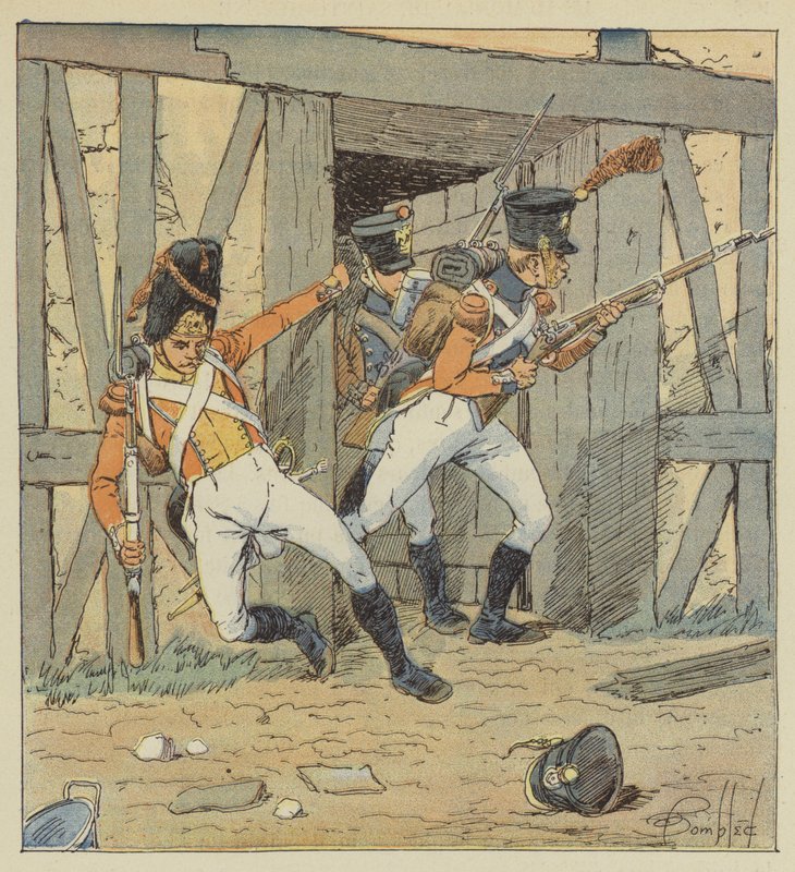 Sveitsin jalkaväki, 1. rykmentin kranaatieri, 2. ja 3. rykmentin Fusilier tekijältä after Louis Charles Bombled