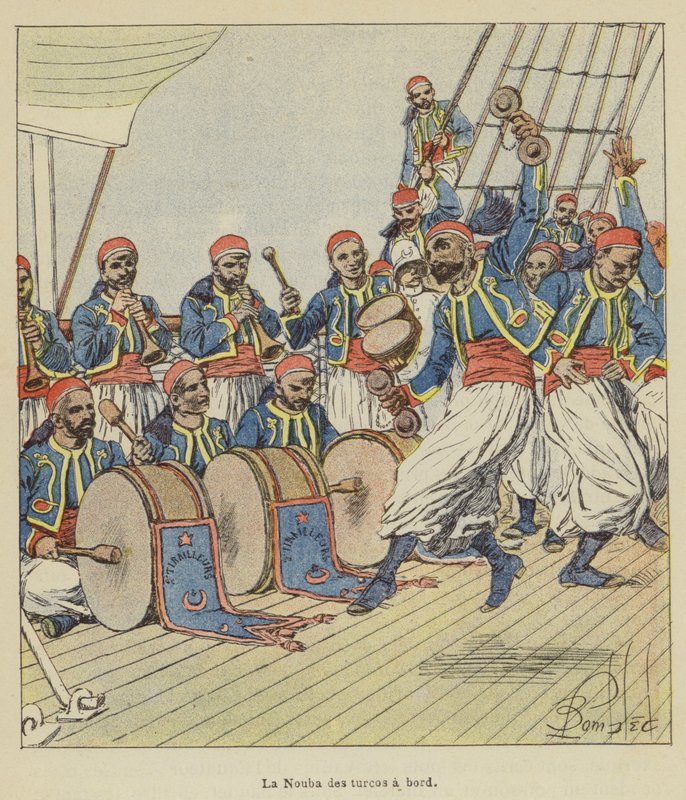 La Nouba des turcos aluksella tekijältä after Louis Charles Bombled