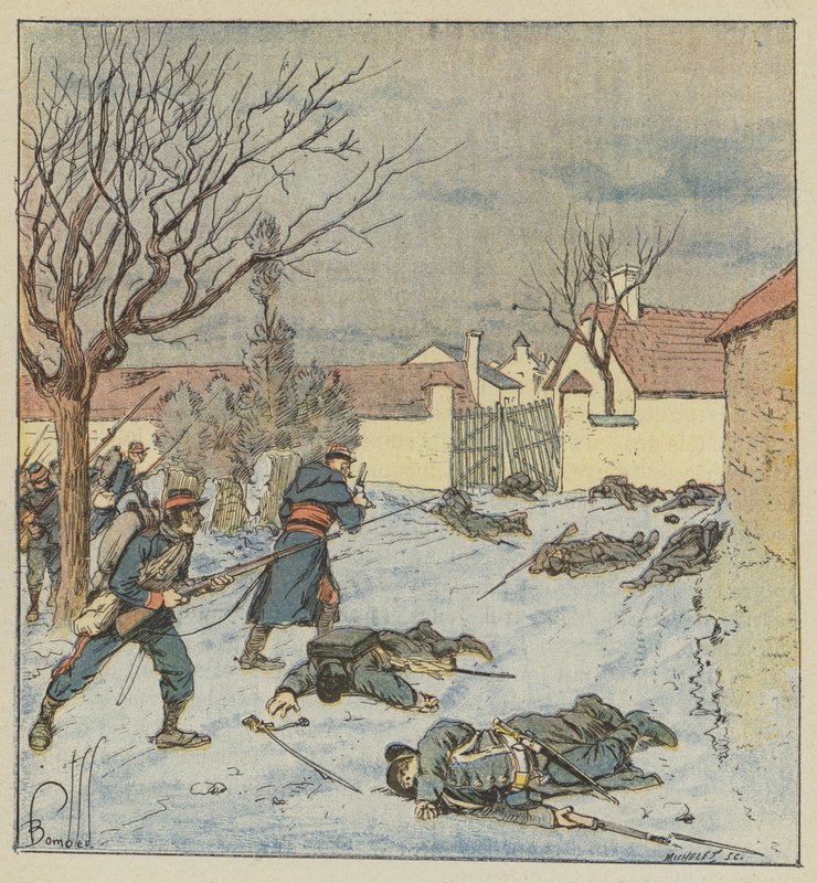 Peytavinin divisioona hyökkäsi Poupryn kimppuun tekijältä after Louis Charles Bombled