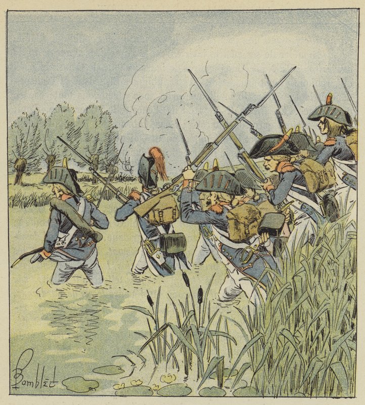 Ranskan armeija ylittää Piaven tekijältä after Louis Charles Bombled