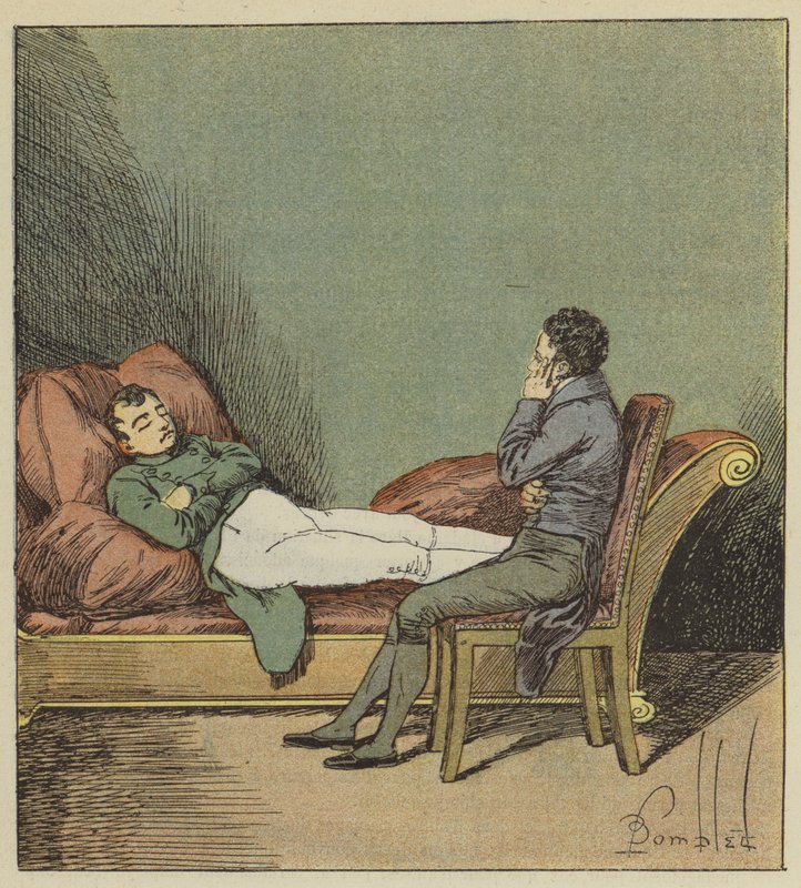 Las Cases nukkumaan Napoleonin tekijältä after Louis Charles Bombled