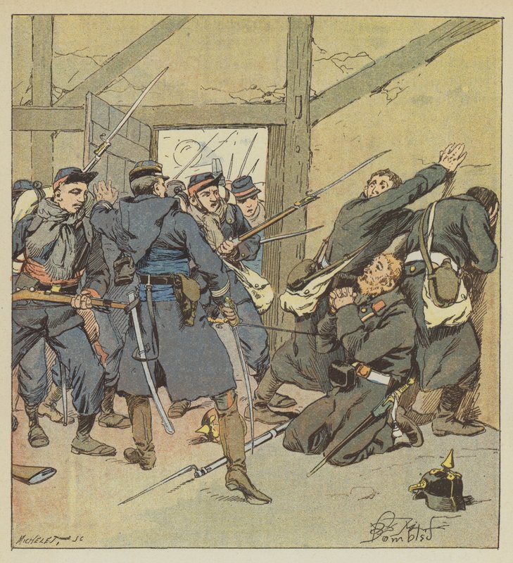 Komentaja Fouilhaden hyökkäys Villejouaniin tekijältä after Louis Charles Bombled