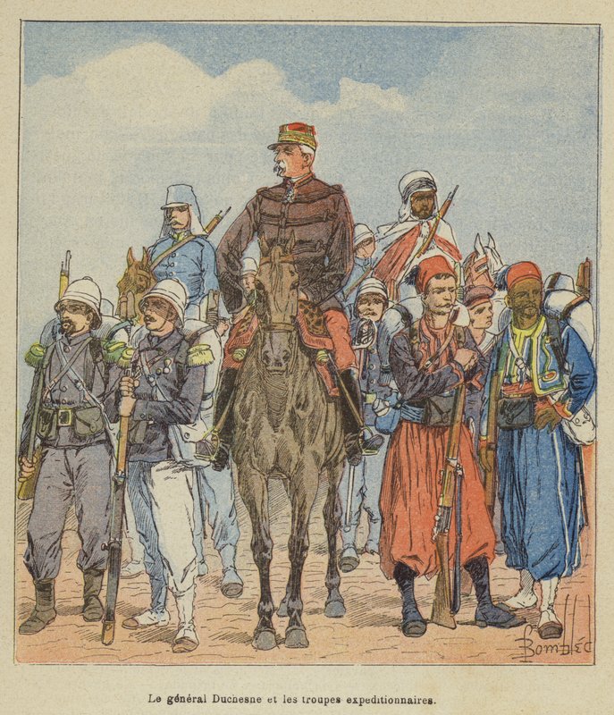 Kenraali Duchesne ja retkikunnan joukot tekijältä after Louis Charles Bombled
