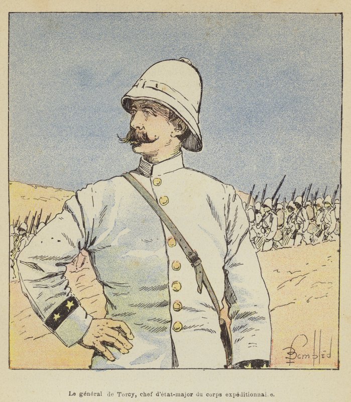 Kenraali de Torcy, retkikuntajoukkojen esikuntapäällikkö tekijältä after Louis Charles Bombled