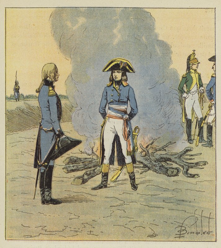 Nuori kenraali, joka näki hänet insinöörinä, antoi hänelle toimeksiannon ammattiin liittyen. tekijältä after Louis Charles Bombled